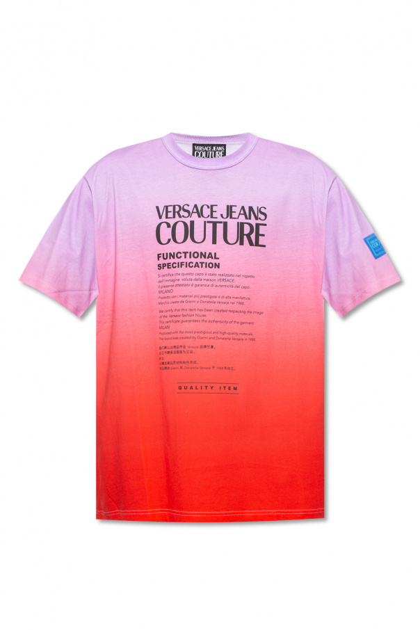 Red Printed T-shirt Versace Jeans Couture - Vitkac GB